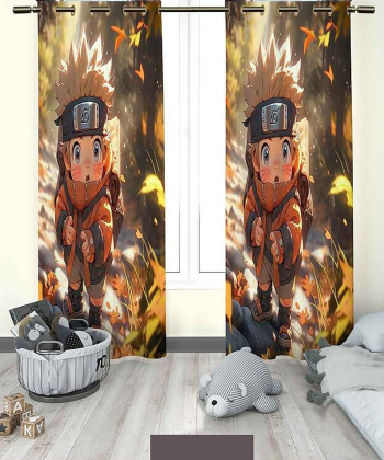 پرده نوپه هوم Nope Home مدل مخمل پانچی طرح کارتونی سایز 140x280