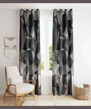 پرده نوپه هوم Nope Home مدل مخمل پانچی طرح هندسی سایز 140x280