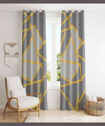 پرده نوپه هوم Nope Home مدل مخمل پانچی طرح هندسی سایز 140x280