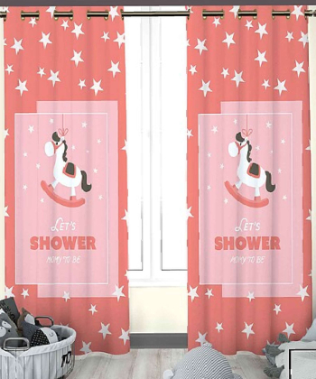 پرده نوپه هوم Nope Home مدل مخمل پانچی طرح اسب سایز 140x280