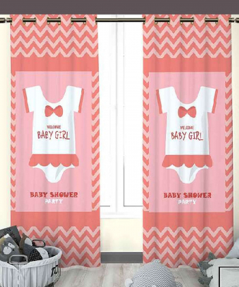 پرده نوپه هوم Nope Home مدل مخمل پانچی طرح لباس کودک سایز 140x280