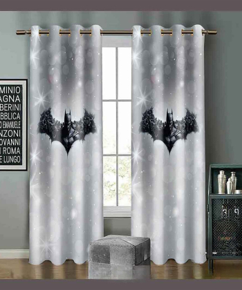 پرده نوپه هوم Nope Home مدل مخمل پانچی طرح بتمن سایز 140x280