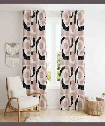 پرده نوپه هوم Nope Home مدل مخمل پانچی طرح مینیمال سایز 140x280