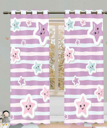 پرده نوپه هوم Nope Home مدل مخمل پانچی طرح ستاره سایز 140x280