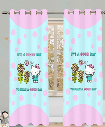 پرده نوپه هوم Nope Home مدل مخمل پانچی طرح گربه سایز 140x280