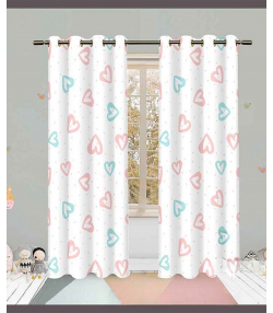 پرده نوپه هوم Nope Home مدل مخمل پانچی طرح قلبی سایز 140x280