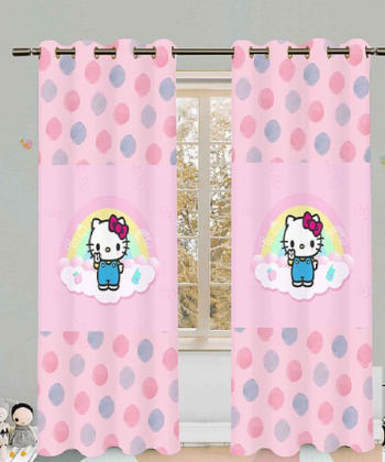 پرده نوپه هوم Nope Home مدل مخمل پانچی طرح گربه سایز 140x280