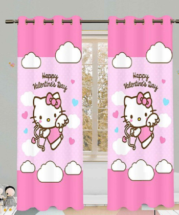 پرده نوپه هوم Nope Home مدل مخمل پانچی طرح گربه سایز 140x280