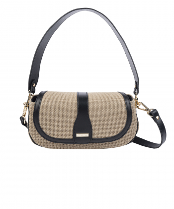 کیف دوشی چرم و پارچه زنانه مونو مدل S0034