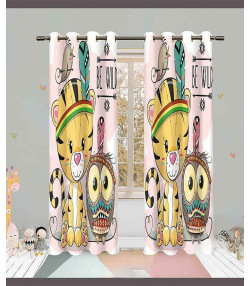پرده نوپه هوم Nope Home مدل مخمل پانچی طرح ببر و جغد سایز 140x280