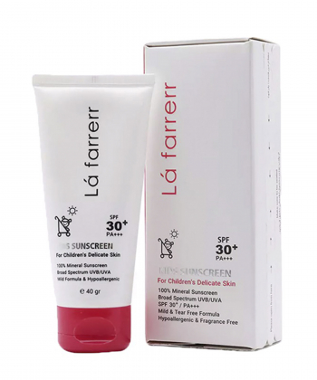 کرم ضد آفتاب کودکان Spf30 لافارر Lafarrerr بی رنگ وزن 40 گرم