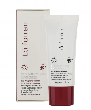 کرم ضد آفتاب بارداری Spf40 لافارر Lafarrerr رنگی وزن 40 گرم