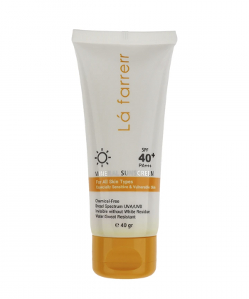 کرم ضد آفتاب مینرال لافارر Lafarrerr مناسب انواع پوست spf40 بی رنگ حجم 40 میلی لیتر