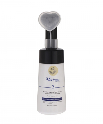 فوم شستشو و آبرسان صورت مورینگا Moringa شماره 2 مناسب پوست خشک و حساس حجم 150 میلی لیتر