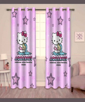 پرده نوپه هوم Nope Home مدل مخمل پانچی طرح کتی سایز 140x280