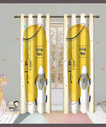 پرده نوپه هوم Nope Home مدل مخمل پانچی طرح گوسفند سایز 140x280