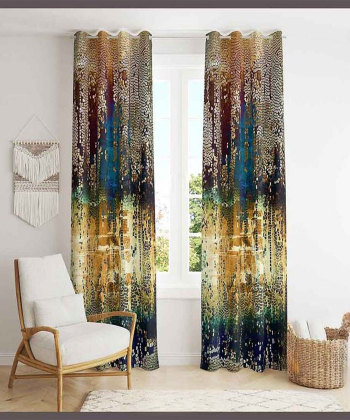 پرده نوپه هوم Nope Home مدل مخمل پانچی طرح ماربل سایز 140x280