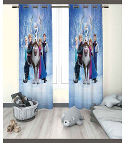 پرده نوپه هوم Nope Home مدل مخمل پانچی طرح فروزن سایز 140x280