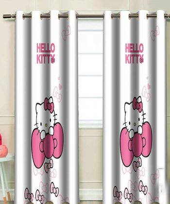 پرده نوپه هوم Nope Home مدل مخمل پانچی طرح کیتی سایز 140x280