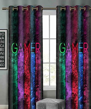 پرده نوپه هوم Nope Home مدل مخمل پانچی طرح گیم سایز 140x280