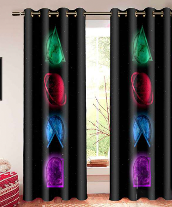 پرده نوپه هوم Nope Home مدل مخمل پانچی طرح گیم سایز 140x280