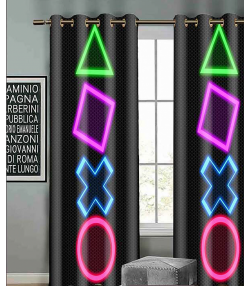 پرده نوپه هوم Nope Home مدل مخمل پانچی طرح گیم سایز 140x280