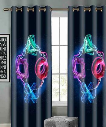 پرده نوپه هوم Nope Home مدل مخمل پانچی طرح گیم سایز 140x280