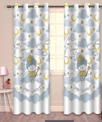 پرده نوپه هوم Nope Home مدل مخمل پانچی طرح شازده کوچولو سایز 140x280