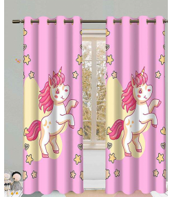 پرده نوپه هوم Nope Home مدل مخمل پانچی طرح اسب تک شاخ سایز 140x280
