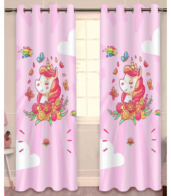 پرده نوپه هوم Nope Home مدل مخمل پانچی طرح اسب تک شاخ سایز 140x280