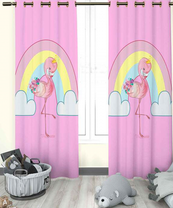 پرده نوپه هوم Nope Home مدل مخمل پانچی طرح اسب تک شاخ سایز 140x280