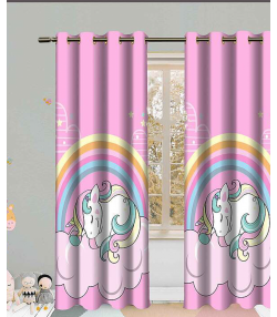 پرده نوپه هوم Nope Home مدل مخمل پانچی طرح تک شاخ سایز 140x280