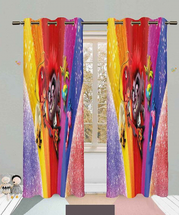 پرده نوپه هوم Nope Home مدل مخمل پانچی طرح کارتونی سایز 140x280
