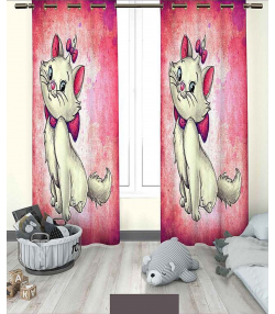 پرده نوپه هوم Nope Home مدل مخمل پانچی طرح گربه ی فانتزی سایز 140x280