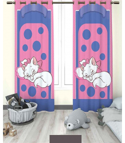 پرده نوپه هوم Nope Home مدل مخمل پانچی طرح گربه ی خوابیده سایز 140x280