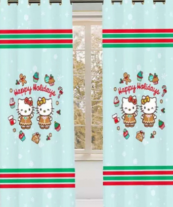 پرده نوپه هوم Nope Home مدل مخمل پانچی طرح گربه سایز 140x280