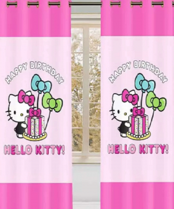 پرده نوپه هوم Nope Home مدل مخمل پانچی طرح گربه سایز 140x280