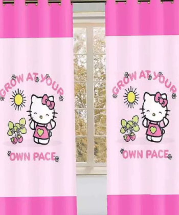 پرده نوپه هوم Nope Home مدل مخمل پانچی طرح گربه سایز 140x280