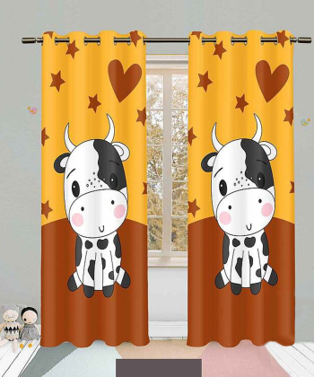 پرده نوپه هوم Nope Home مدل مخمل پانچی طرح گاوی سایز 140x280