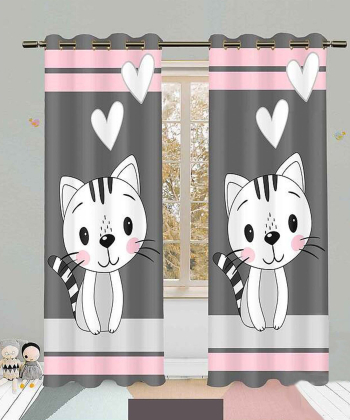 پرده نوپه هوم Nope Home مدل مخمل پانچی طرح ببر سایز 140x280