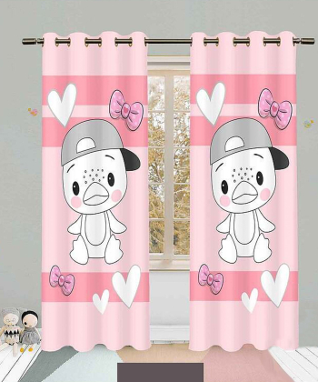 پرده نوپه هوم Nope Home مدل مخمل پانچی طرح اردک سایز 140x280