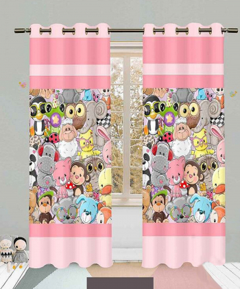 پرده نوپه هوم Nope Home مدل مخمل پانچی طرح حیوانات سایز 140x280