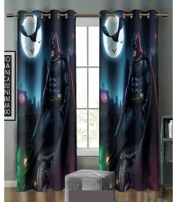 پرده نوپه هوم Nope Home مدل مخمل پانچی طرح بتمن و خفاش سایز 140x280