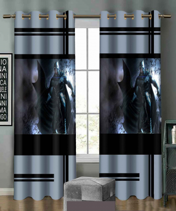 پرده نوپه هوم Nope Home مدل مخمل پانچی طرح بتمن بالدارسایز 140x280