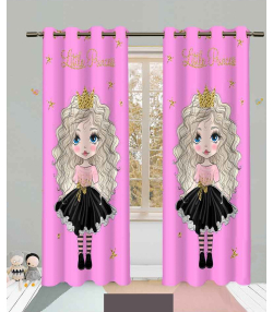 پرده نوپه هوم Nope Home مدل مخمل پانچی طرح دختر سایز 140x280