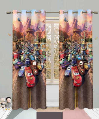 پرده نوپه هوم Nope Home مدل مخمل پانچی طرح مک کویین سایز 140x280