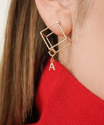 گوشواره تک لنگه مکعب درریس Doris کدP5806