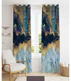 پرده نوپه هوم Nope Home مدل مخمل پانچی طرح ماربل سایز 140x280