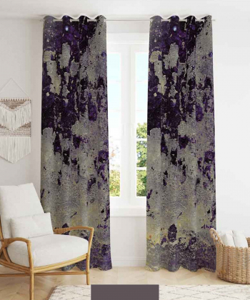 پرده نوپه هوم Nope Home مدل مخمل پانچی طرح ماربل سایز 140x280