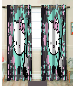 پرده نوپه هوم Nope Home مدل مخمل پانچی طرح کیتی سایز 140x280